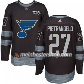 St. Louis Blues Alex Pietrangelo 27 1917-2017 100th Anniversary Adidas Schwarz Trikot Authentic - Herren